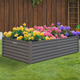 Wallaroo Garden Bed 240 x 120 x 57cm Galvanized Steel - Grey - Extra Image