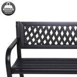 Wallaroo Steel Outdoor Garden Bench - Lattice - Extra Image