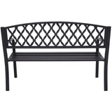 Wallaroo Steel Outdoor Garden Bench - Diamond