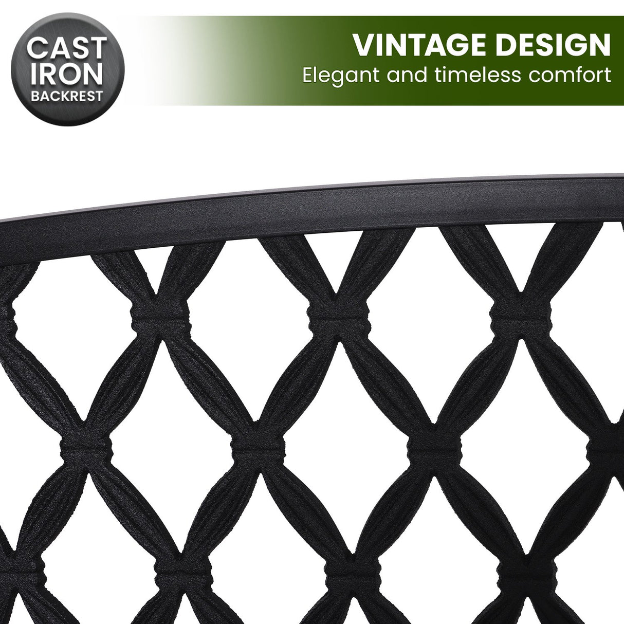 Wallaroo Steel Outdoor Garden Bench - Diamond