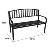 Wallaroo Steel Outdoor Garden Bench - Classic - Extra Image