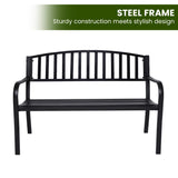 Wallaroo Steel Outdoor Garden Bench - Classic - Extra Image