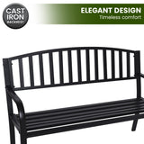 Wallaroo Steel Outdoor Garden Bench - Classic - Extra Image