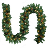 Christabelle Yuletide Glow Prelit Christmas Garland - 274cm - Side View