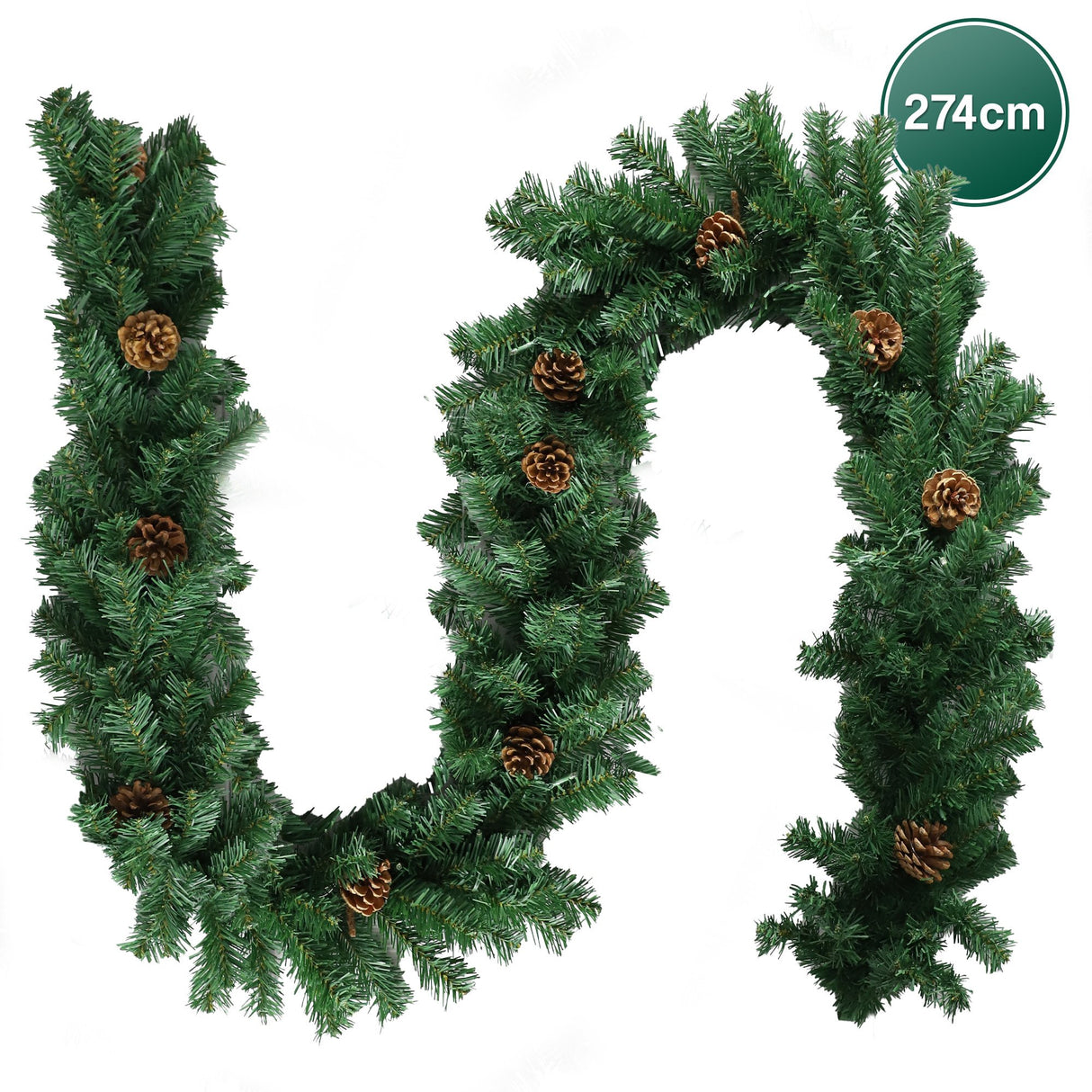 Christabelle Yuletide Glow Prelit Christmas Garland - 274cm