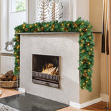 Christabelle Yuletide Glow Prelit Christmas Garland - 274cm - Rear View
