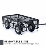 Garden Cart with Mesh Liner Lawn Folding Trolley Hammer