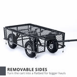 Garden Cart with Mesh Liner Lawn Folding Trolley Hammer - Top-Down View