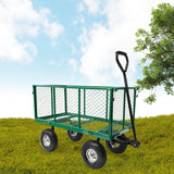 Steel Mesh Garden Trolley Cart - Green - Extra Image