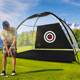 Centra 3M Golf Practice Net Hitting Black - Close-Up Angle