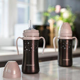 Grosmimi Dark Stainless Straw Cup 300ml White