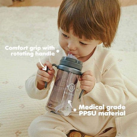 Grosmimi PPSU Straw Cup 200ml Charcoal-1954803143682428930
