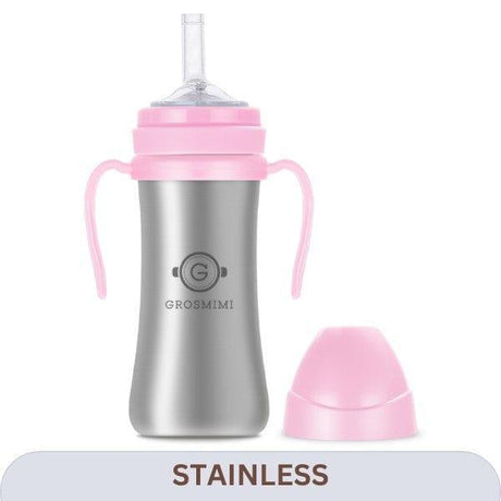 Grosmimi Stainless Straw Cup 200ml Red-1954803142231199744