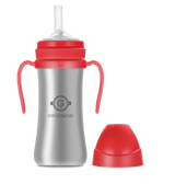 Grosmimi Stainless Straw Cup 200ml Silver - Rear View