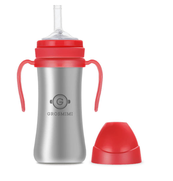 Grosmimi Stainless Straw Cup 200ml Silver-2006733468586872832