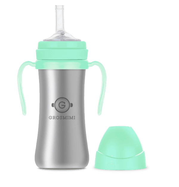 Grosmimi Stainless Straw Cup 200ml Charcoal-1954803141157457920