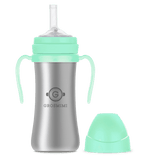 Grosmimi Stainless Straw Cup 200ml Charcoal - Rear View