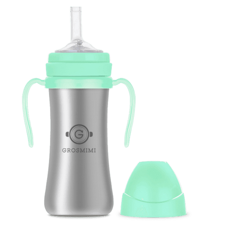 Grosmimi Stainless Straw Cup 200ml Charcoal-1954803141157457920