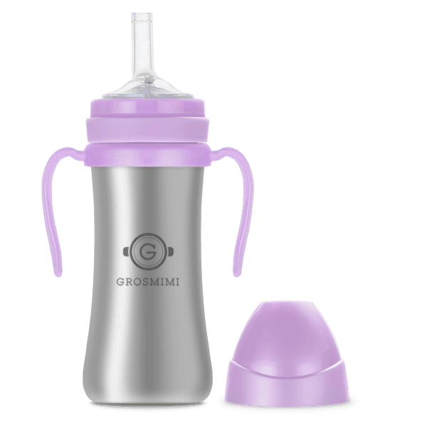 Grosmimi Stainless Straw Cup 200ml Silver-1954803141354590209
