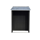 Wallaroo Garden Shed with Semi-Close Storage 4*8FT - Black - Top-Down View