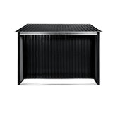 Wallaroo Garden Shed with Semi-Close Storage 6*8FT - Black - Top-Down View