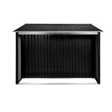 Wallaroo Garden Shed with Semi-Closed Storage 10*8FT - Black - Top-Down View