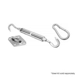 Wallaroo Outdoor Sun Shade Sail Canopy Grey Square 3.6 x 3.6M - Top-Down View