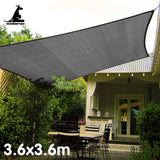 Wallaroo Outdoor Sun Shade Sail Canopy Grey Square 3.6 x 3.6M - Rear View