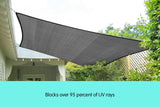 Wallaroo Rectangular Shade Sail 3m x 2.5m - Grey - Front View