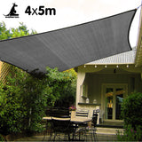 Wallaroo Rectangular Shade Sail 4m x 5m - Grey - Rear View
