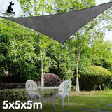 Wallaroo Outdoor Sun Shade Sail Canopy Grey Triangle 5 x 5 x 5M - Extra Image
