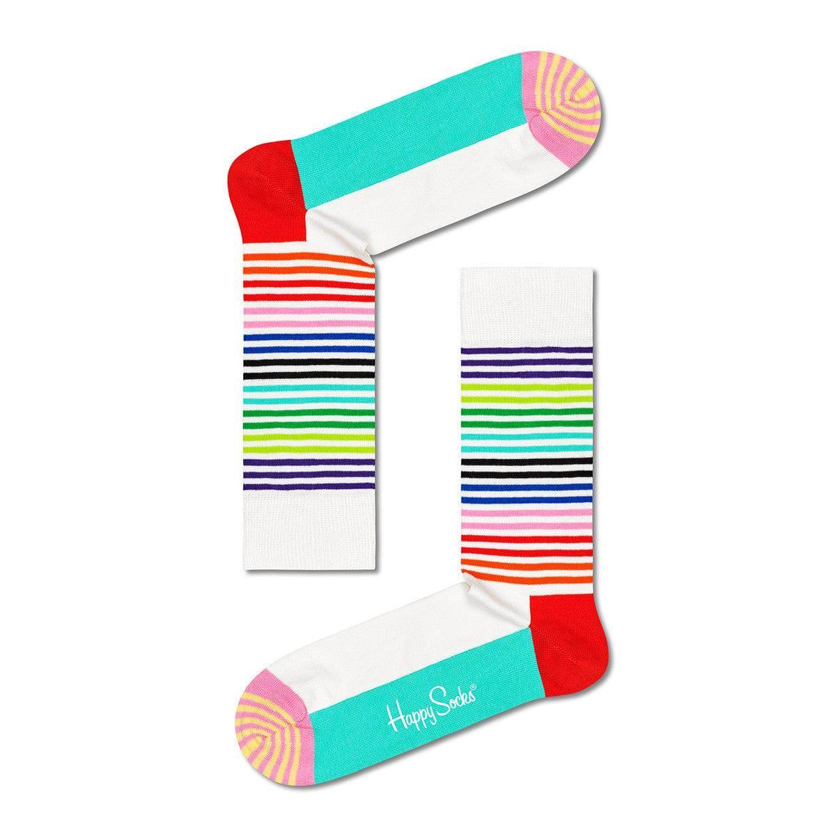 Happy Socks adult Half Stripe Sock Mint Blue Size 36-39-2006733445191045120