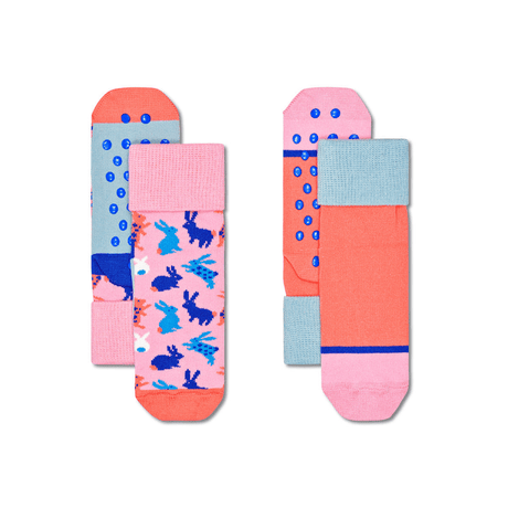 Happy Socks Kids Anti Slip Bunny 2-Pack  2-3Yrs-1954803109473685504