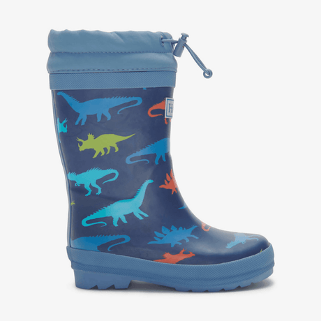 Hatley Dinosaur Silhouettes Sherpa Lined Kids Rain Boots Size 9-1954803043123990530