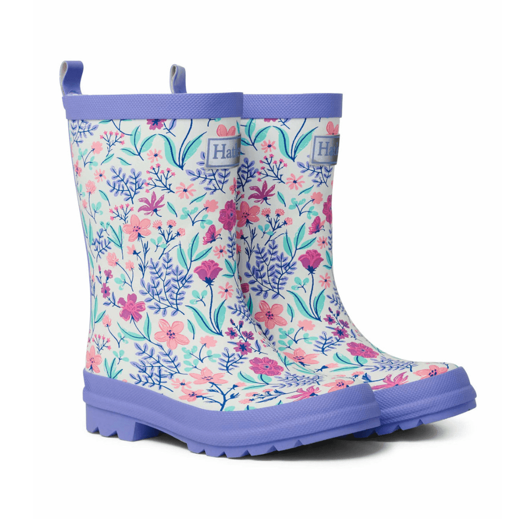 HATLEY Matte Kids Rain Boots | Wild Flowers size 4-1954803166767878144