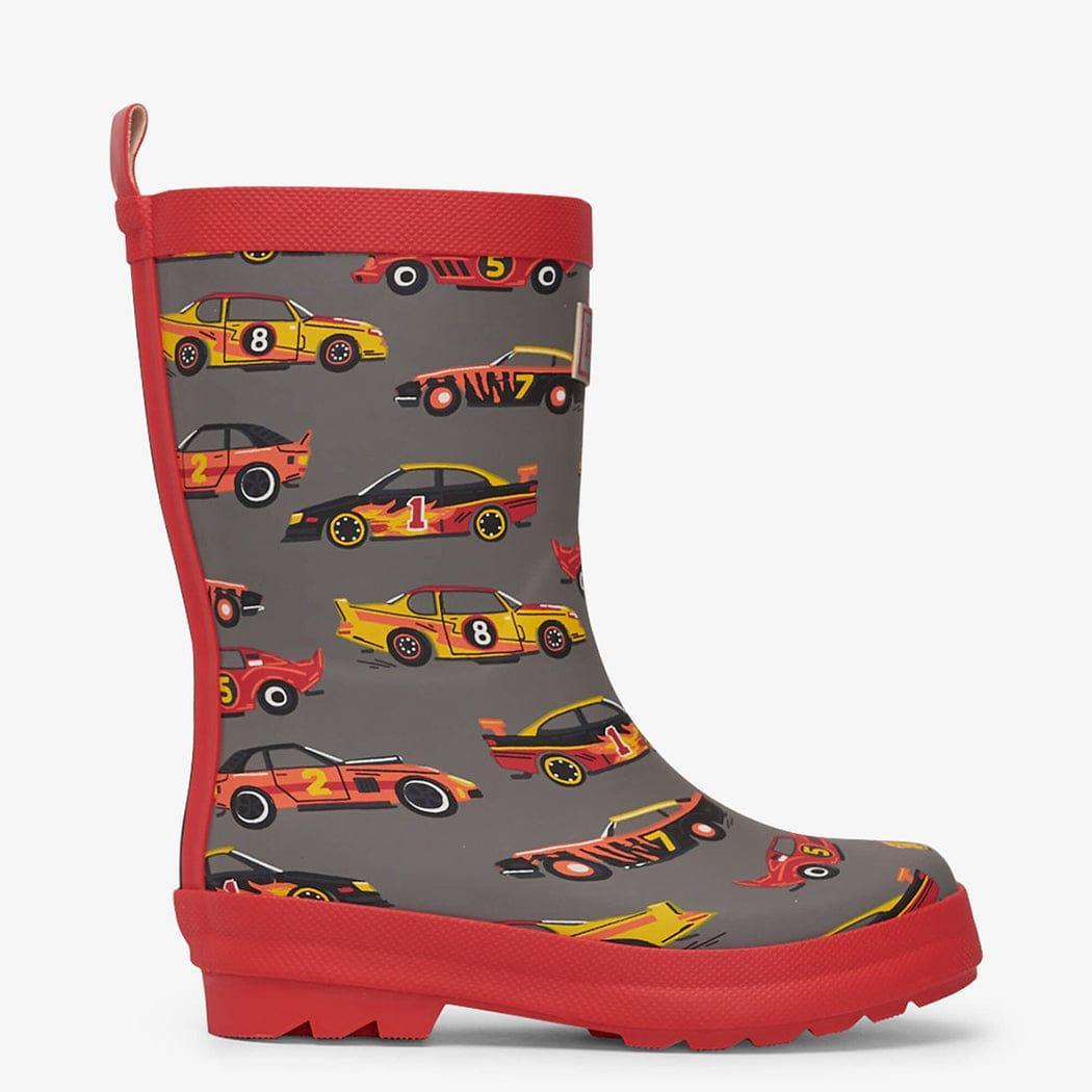 HATLEY Shiny Kids Rain Boots | Classic Race Cars size 6-2006733331366023169