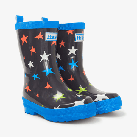 HATLEY Shiny Kids Rain Boots | Ombre Stars size 6-2006733332167135232