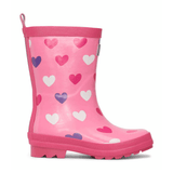 HATLEY Shiny Kids Rain Boots | Scattered Hearts size 8-2006733331869339650