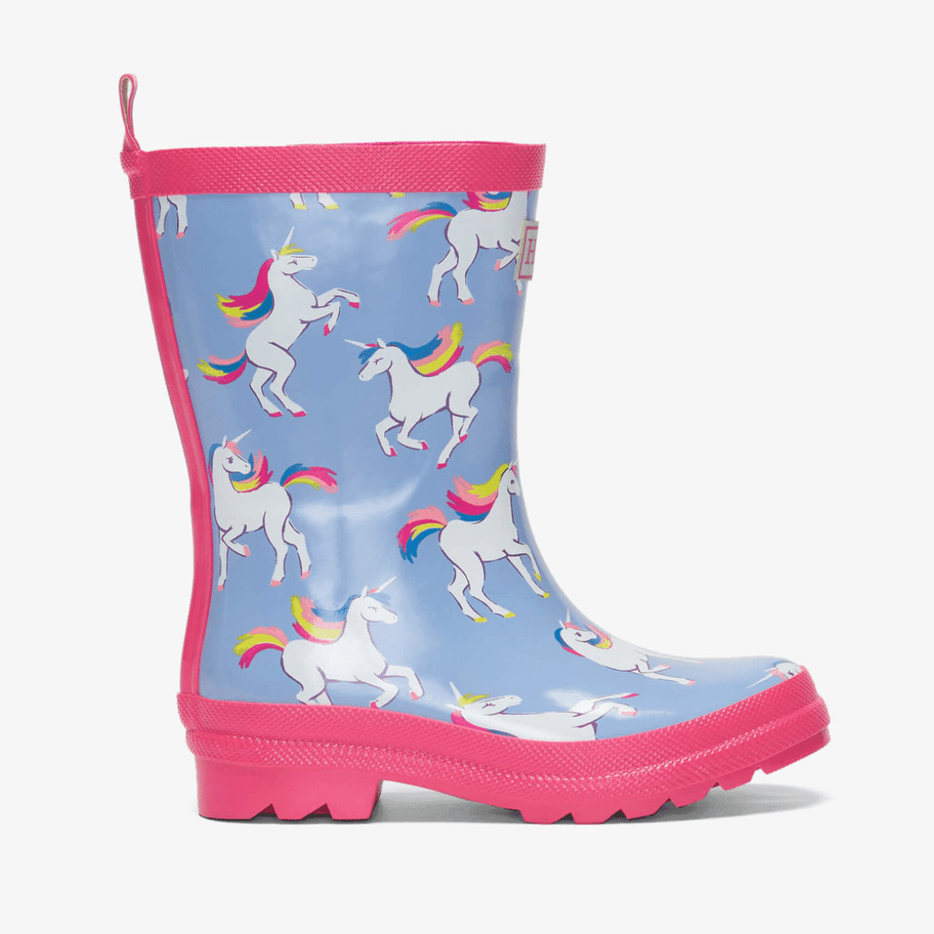 HATLEY Shiny Kids Rain Boots | Unicorn Sky Dance size 1-2006733346079641600