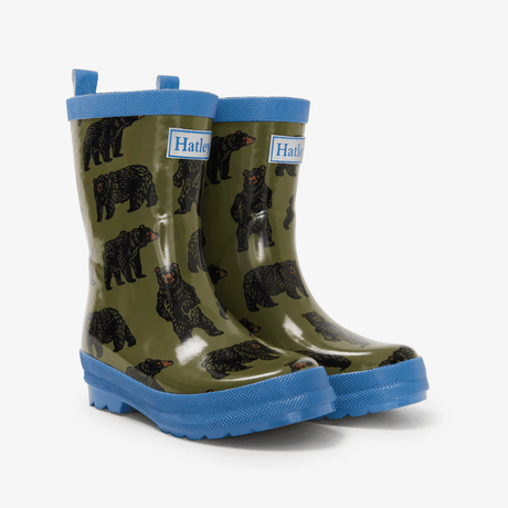 HATLEY Shiny Kids Rain Boots | Wild Bear size 5-2006733337691033600