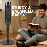 Pronti Electric Tower Heater 2000W Ceramic Portable Remote - Black