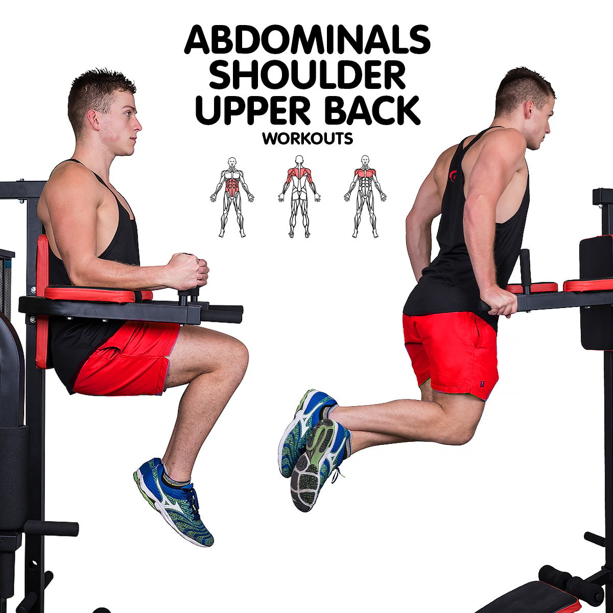 Powertrain Multi Station Home Gym with 165lb Weights and Dumbbells