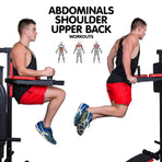 Powertrain Multi Station Home Gym with 165lb Weights and Dumbbells