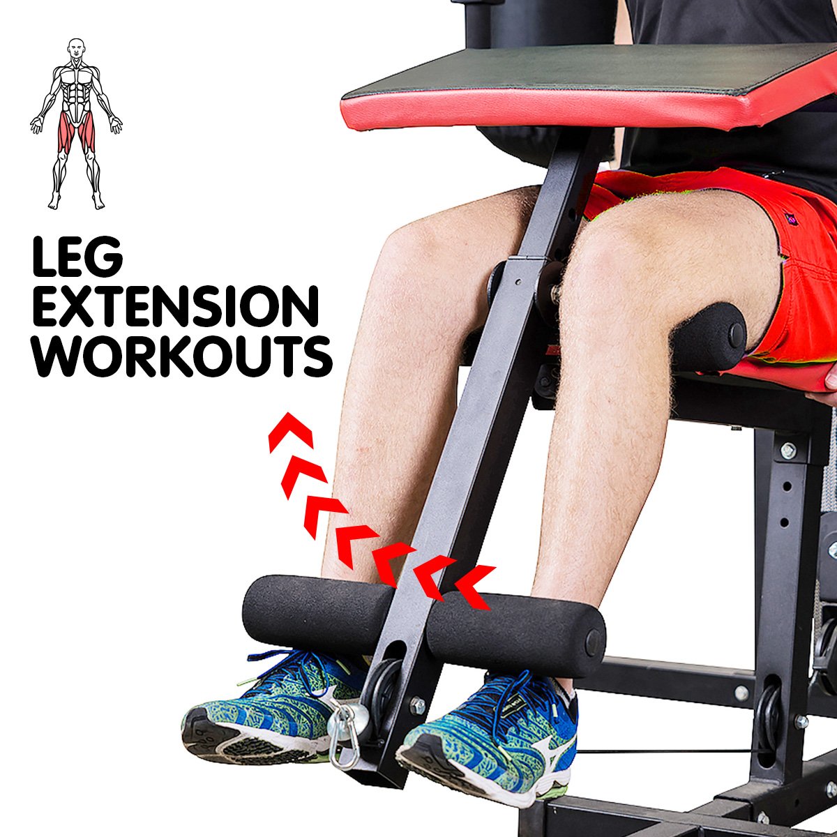 Powertrain Multi Station Home Gym with 165lb Weights and Dumbbells