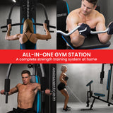 Powertrain JX-300 Multi Station Home Gym 44kg Weight Cable Machine - Low Angle