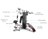 Powertrain Home Gym Multi Station Exercise 175lb Weights Dumbbells - Front View