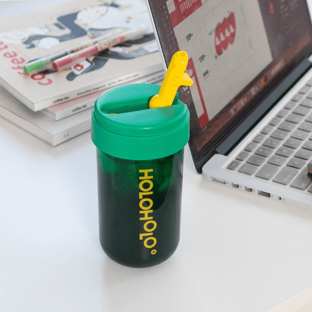 HOLOHOLO Heat-Resistant Reusable Coffee Cup Green 450ml-1954803129405018113