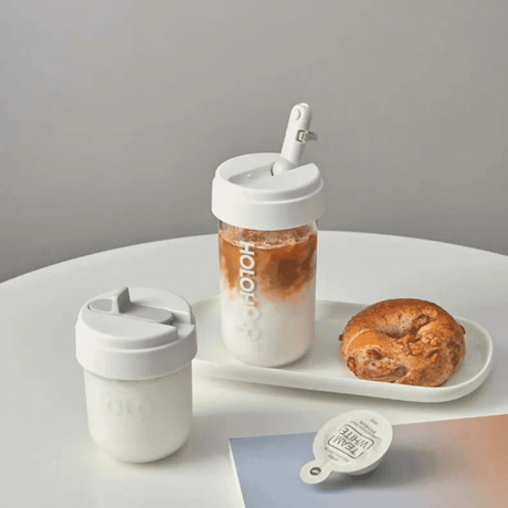 HOLOHOLO Heat-Resistant Reusable Coffee Cup Grey 300ml-2006733460164710405