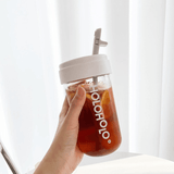 HOLOHOLO Heat-Resistant Reusable Coffee Cup White 300ml - Close-Up Angle