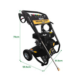 Kolner LT-12A 7HP 2200PSI Petrol Engine High Pressure Washer 7.5LPM - Side View